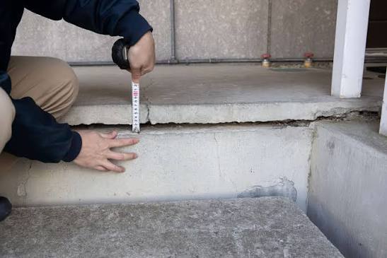 Subsidence repair starts below the cracks